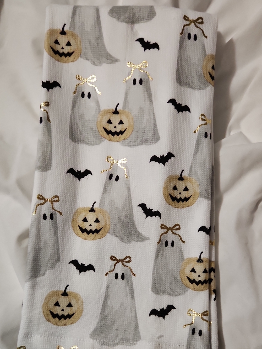 Halloween Ghost & Pumpkin Kitchen Towels
